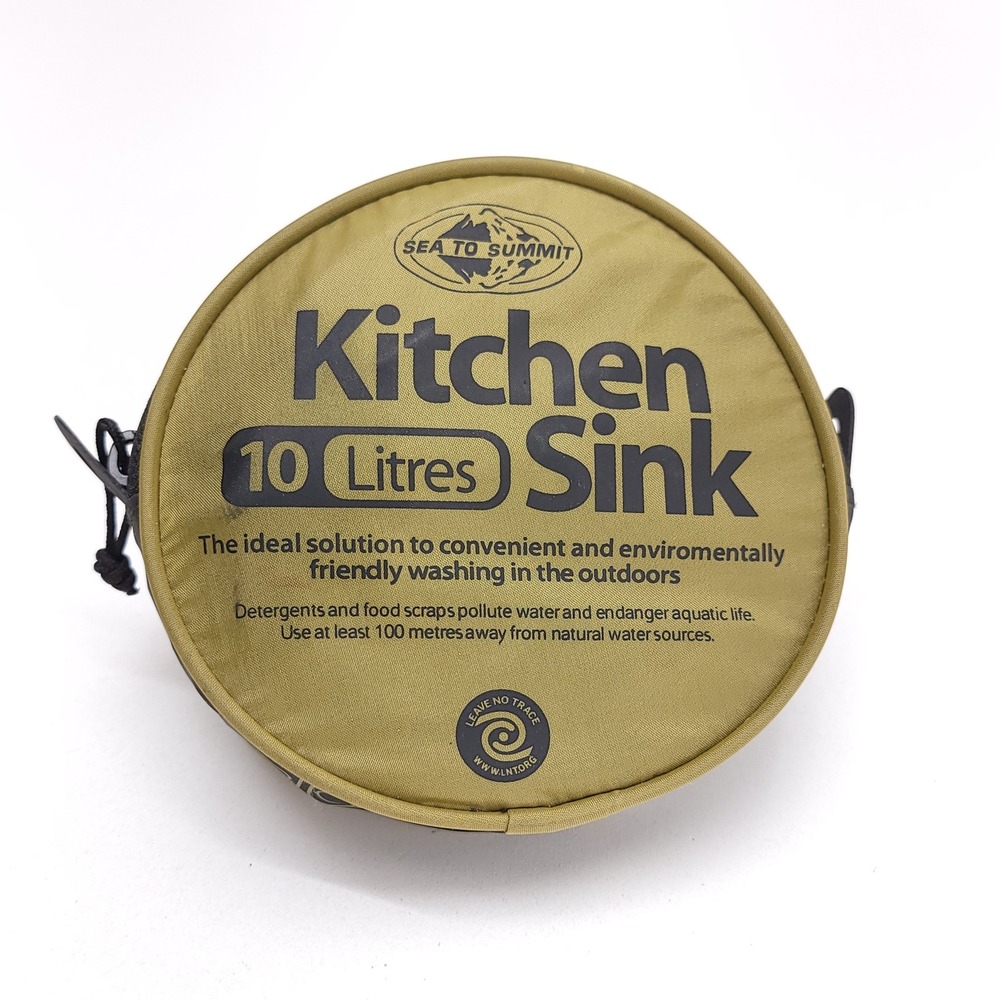 Sea to Summit Kitchen Sink 10L Portable Camping Backpacking Wash Basin Olive